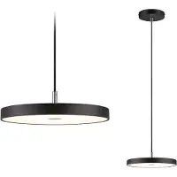Paulmann Suspension , Hildor, dimmable, Noir, Salon / séjour, Métal, Moderne
