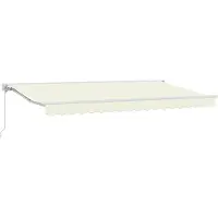 vidaXL Armature d'auvent Crème 350 x 200 cm Polyester avec revêtement PU