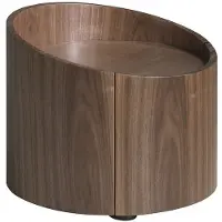 Angel Cerdá Table De Chevet Ronde En Noyer
