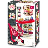 Ecoiffier Supermarket With Shopping Cart Rouge Enfants