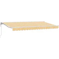 vidaXL Cadre d'auvent jaune et blanc 350 x 200 cm