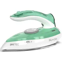 Imetec Nuvola Fer à repasser à sec ou à vapeur Semelle en acier inoxydable 1000 W Couleur aqua, Blanc