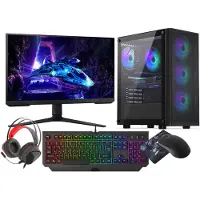 VIST PC Gaming Ryzen 7 5700X - RAM 32Go - RTX 5060 - SSD 1To M.2 - WIFI - 24" - W11