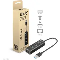 Club 3D Club3d CLUB3D USB 3.2 Gen1 Type-A, Hub 3 ports avec Gigabit Ethernet
