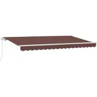 vidaXL Store rétractable marron 400 x 200 cm en tissu