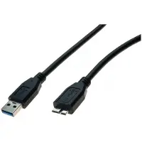 Exertis Connect Cordon USB 3.0 type A / micro B noir - 1,8 m