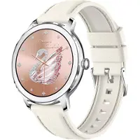 INF Montre connectée avec mesure du pouls, de la pression artérielle et de l'oxygène dans le sang Argent