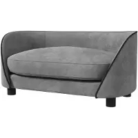 PawHut Canapé Pour Chien Design - Coussin Déhoussable - Dim. 67l X 43l X 31h Cm - Velours Gris