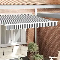 Prolenta Maison Exclusive - Remplacement de volant pour store, rayures anthracite et blanc, longueur 2,5 mètres