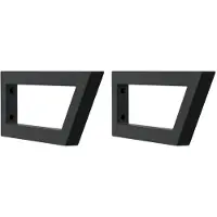 Syfax Supports d'étagères pour lavabo 2 pcs noir trapèze acier