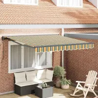 Prolenta Maison Exclusive - Cadre de store vert et jaune 300 x 250 cm
