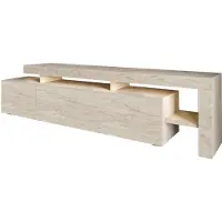 Skye Decor , Beliz - Wood Black, support TV, bois noir, 100 % PANNEAUX DE SPANCE REVÊTUS DE MÉLAMINE, 192 x 37 x 53 cm