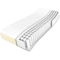 vidaXL Matelas à ressorts ensachés Crème 140x200x20 cm Similicuir