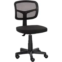 Vinsetto Chaise de bureau sans accoudoirs hauteur réglable maille noir
