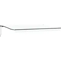 Syfax Auvent rétractable Blanc 500 × 350 cm Polyester et Aluminium