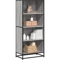 vidaXL Bibliothèque sonoma gris 60x35x139 cm bois d'ingénierie