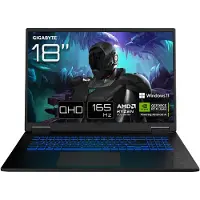 Gigabyte GAMING A18 Ordinateur Portable - 18", 165Hz WQXGA, AMD Ryzen 7 260, RTX 5060, 32Go DDR5 5600MHz, SSD Gen4 1To, Windows 11 Home, Garantie 2 ans, Dolby Atmos, GAMING A18 3VHK3FRC64SH