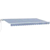 vidaXL Store rétractable bleu 350 x 200 cm Tissu