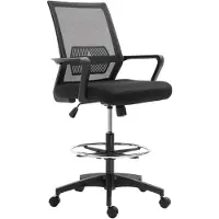 Vinsetto Fauteuil de bureau chaise de bureau assise haute réglable dim. 64L x 59l x 104-124H cm pivotant 360° mail