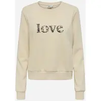 ONLY Sweat Coton Rubi Love Imprimé Léopard Femme Only