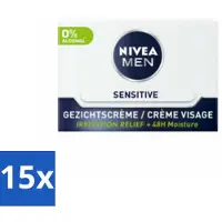 Nivea Crème de Jour Sensitive Visage MEN 50 ml - Pack Avantage - 15 pièces