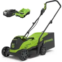 Greenworks Tondeuse à gazon poussée Brushless 33cm 24V - Batterie 2,0Ah - Chargeur - GD24LM33K2