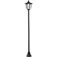 Outsunny Luminaire extérieur lampadaire sur pied solaire lampadaire lanterne classique LED 60 Lm max. dim. 26L x 26l x 177H cm noir