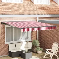 Prolenta Maison Exclusive - Cadre de store rouge et blanc 300 x 250 cm