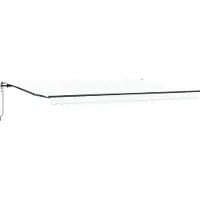 Syfax Auvent Rétractable Blanc 500 × 350 cm Tissu et Aluminium
