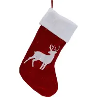 Christmas Decoration Skarpeta Na Prezenty świąteczna Duża 41cm 12led Z Reniferem