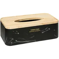 5 Five Boite à mouchoirs moderne avec couvercle en bois