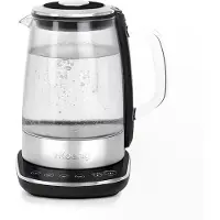 H.Koenig Bouilloire électrique BO600, 1,5 L, en verre et acier inoxydable