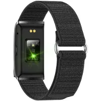 INF Montre Connectée Multifonction en Nylon pour Suivi Santé et Sport Le noir