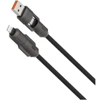 Ksix BCL240WAT01, 1 m, USB A/USB C, USB C/Lightning, USB 2.0, 0,48 Gbit/s, Noir