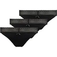 HUGO Lace 10277591 Red Thong 3 Units Noir S Femme