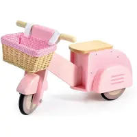 Tender Leaf Toys Trottinette à pédales en bois Tender Leaf avec panier - Jouet à roulettes