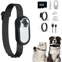 INF Caméra d'action magnétique pouce avec collier en silicone et carte TF 32GB