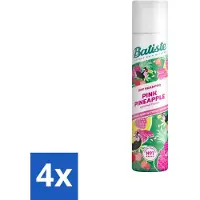Batiste - Pink Pineapple - Shampooing sec - Parfum frais et sucré - Rafraîchit et donne du volume - 200 ml - Pack avantage - 4 pièces