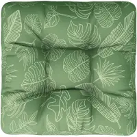 vidaXL Coussin de palette motif de feuilles 50x50x12 cm tissu