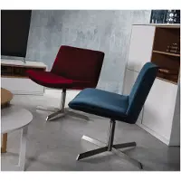 HABITAT ET JARDIN Fauteuil "Kiss" - Velours - Bleu