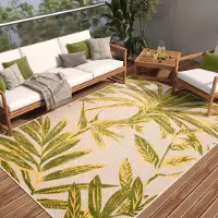 Tapiso Tapis PATIO Outdoor – Tapis pour balcons et terrasses, résistant aux intempéries et facile d'entretien, 160 x 220 cm