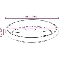 vidaXL Plateau À Fleurs Rond 6 Pcs Noir Ø 14 X 2 Cm Plastique