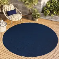 Tapiso Tapis d'extérieur MONO, rond, moderne, uni, pour l'intérieur et l'extérieur, Oeko-Tex, 80 x 80 cm