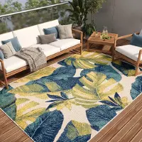Tapiso Tapis PATIO Outdoor – Tapis pour balcons et terrasses, résistant aux intempéries et facile d'entretien, 140 x 200 cm