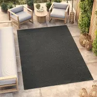 Tapiso Tapis d'extérieur MONO Modern gris foncé, pour l'intérieur et l'extérieur, OEKO-TEX, 180 x 250 cm