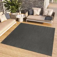 Tapiso Tapis carré d'extérieur MONO, style moderne, uni, pour l'intérieur et l'extérieur, OEKO-TEX, 250 x 250 cm