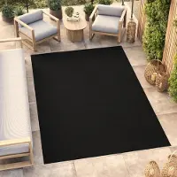 Tapiso Tapis d'extérieur MONO Modern Noir Intérieur/Extérieur ÖKO-TEX 80 x 150 cm