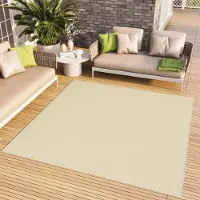 Tapiso Tapis d'extérieur , modèle carré MONO, style moderne, uni, pour l'intérieur et l'extérieur, OEKO-TEX, 200 x 200 cm