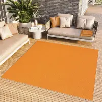 Tapiso Tapis d'extérieur , modèle carré MONO, style moderne, uni, pour l'intérieur et l'extérieur, Oeko-Tex, 120 x 120 cm