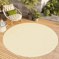 Tapiso Tapis d'extérieur MONO, rond, moderne, uni, pour l'intérieur et l'extérieur, Oeko-Tex, 240 x 240 cm